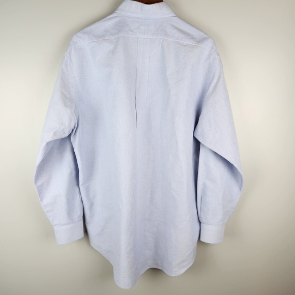 Ralph Lauren Yarmouth Oxford Button Down Shirt Blue Mens 16 1/2 34 Flesh Pony - Picture 3 of 10